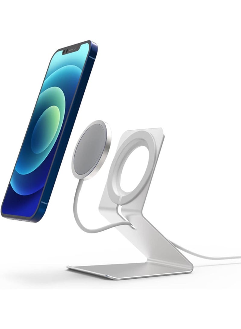 تايكوم حامل هاتف Mag Safe مثبت على المكتب، قاعدة ألومنيوم لهاتف iPhone 12/13 Pro Max Mini Z Shape. - Image 4